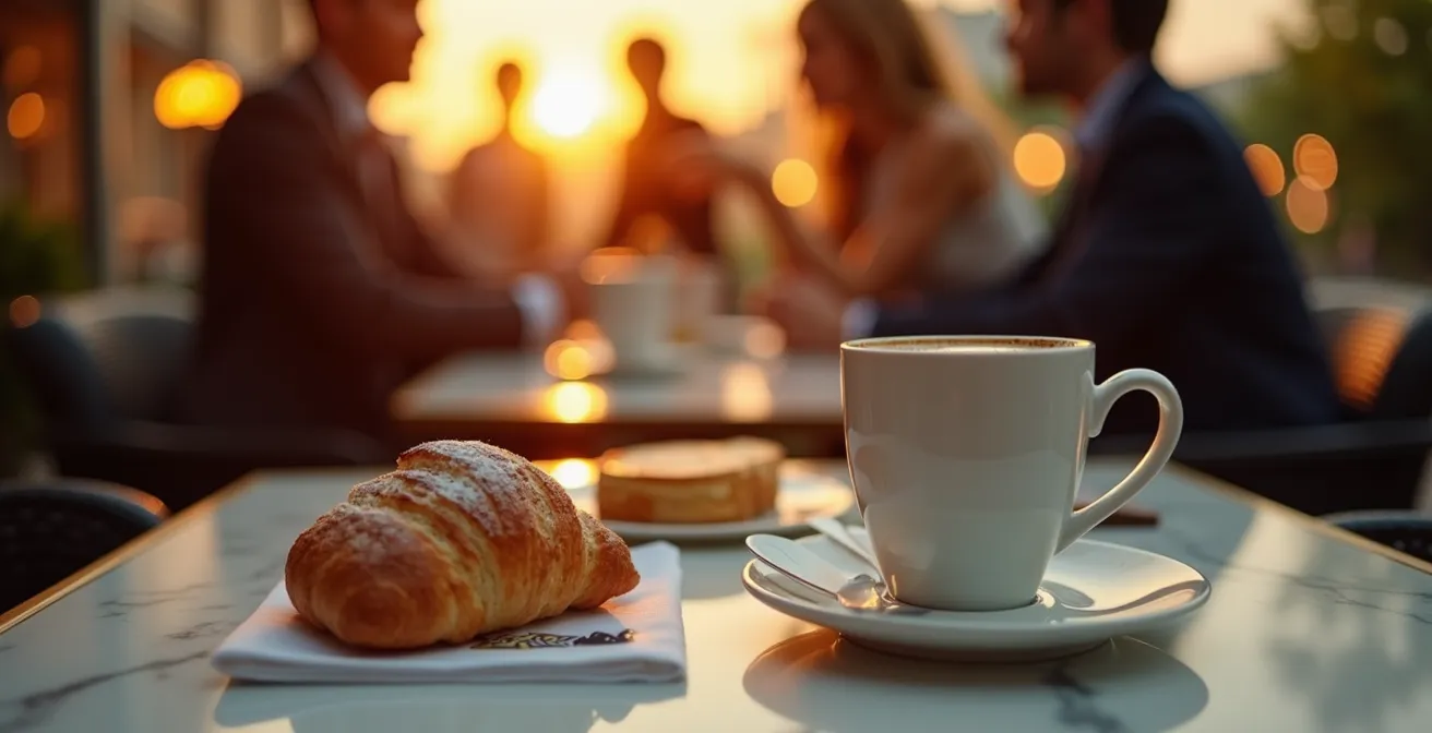 Evening atmosphere in Yorkville luxury district with upscale patios and elegant architecture